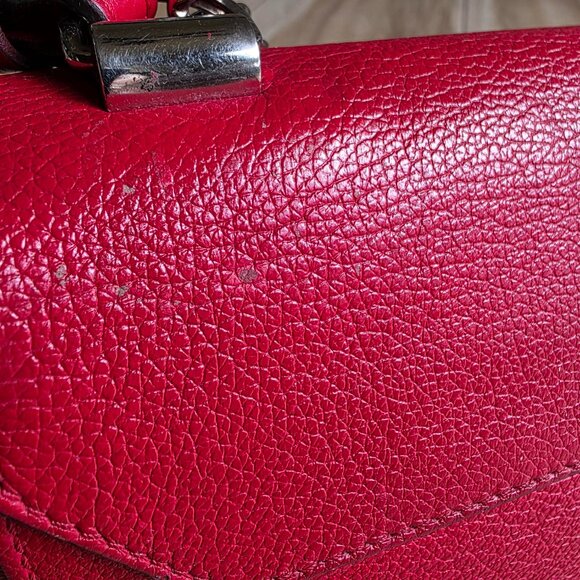 Louis Vuitton Rubis Tauruillon  Pebble Leather Lockme II Shoulder Handbag BB - Picture 6 of 16